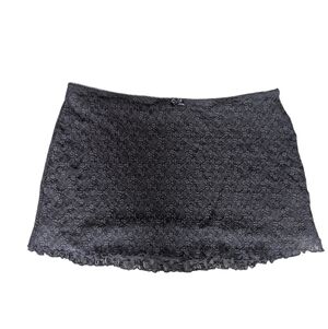 Woman's Garage Brown Lace Half Slip Skirt With Scalloped Bottom- Size X-Large